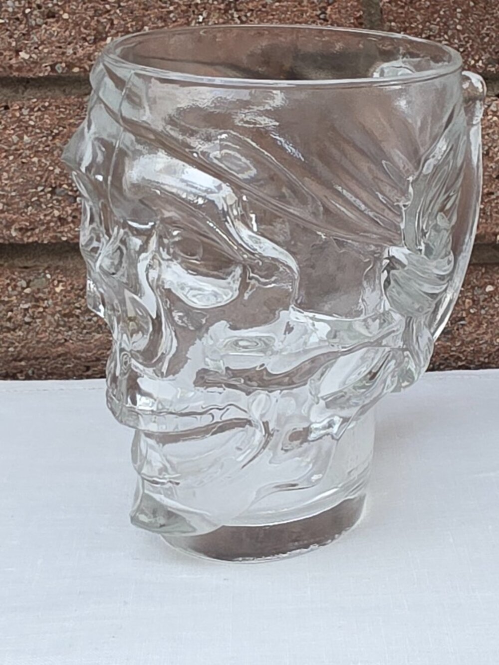 Boneshaker Unfiltered India Pale Ale Skull Glass Beer Mug Stein White Logo Print - Picture 2 of 11